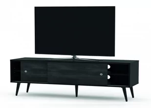 Drewniana Szafka Rtv W Stylu Retro Sonorous Rtra-180-Blk-Bnw Szerokość 180Cm - Szafki RTV - miniaturka - grafika 1
