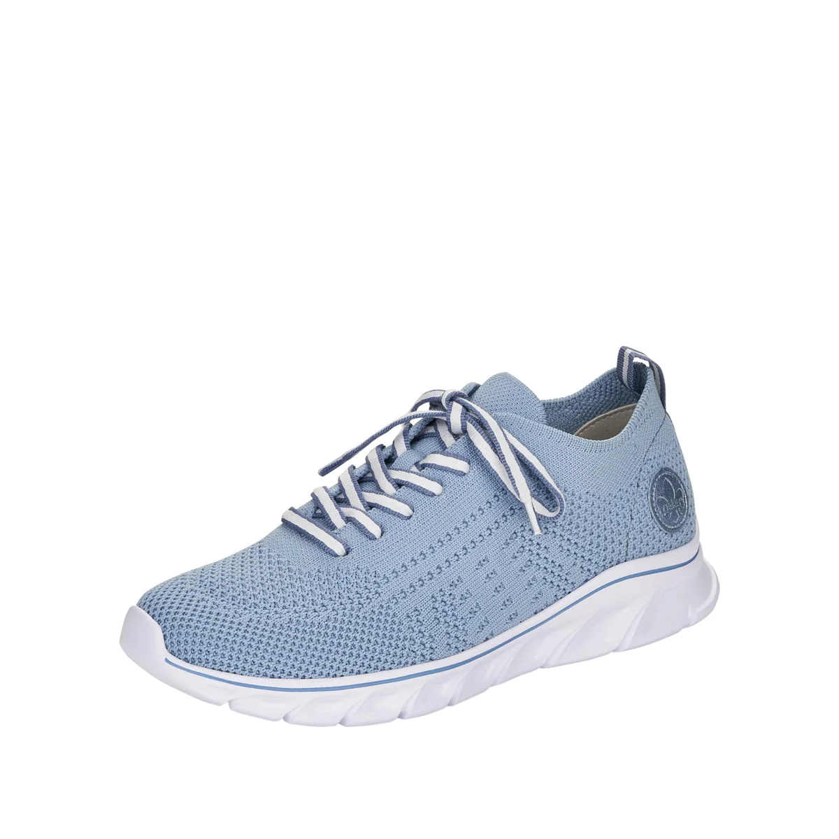 Rieker Damskie buty sportowe 54020, damskie niskie topy, wyjmowana wkładka, Niebieski Blau 12, 38 EU