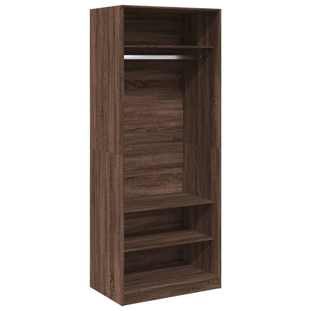 vidaXL Szafa dębowa brązowa 80x50x200 cm materiał drewnopochodny