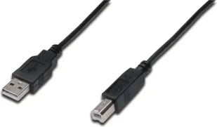 Kabel USB Digitus USB-A - USB-B 1.8 m Czarny (AK-300105-018-S) - Kable USB - miniaturka - grafika 1