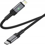 Kable USB - Borofone Kabel BU30 Lynk Smart power-off - Typ C na Lightning - PD 20W 1,2 metra czarny - miniaturka - grafika 1