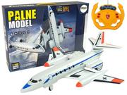 Zabawki zdalnie sterowane - LEANToys Zdalnie Sterowany Samolot Pasażerski Światła 40 Mhz Pilot 9548 - miniaturka - grafika 1