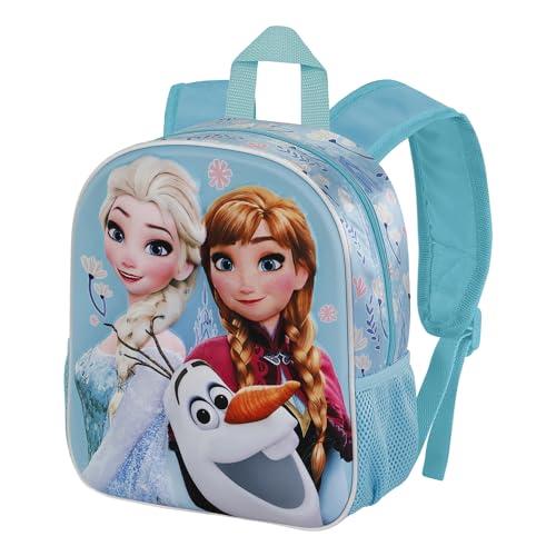 Frozen 2 - Kraina Lodu Happiness -Mały Plecak 3D, Turkusowy, 26 x 31 cm, Pojemność 8,5 L