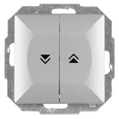 Wyłączniki światła i elektryczne - Abex Perła srebrny łącznik żaluzyjny WP-11P WP-11P-srebrny - miniaturka - grafika 1