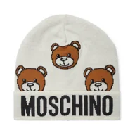 Czapki damskie - Moschino Czapka z dodatkiem wełny - miniaturka - grafika 1