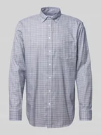 Koszule męskie - Koszula biznesowa o kroju regular fit z listwą guzikową - miniaturka - grafika 1