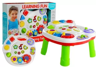 Lean Toys Stolik edukacyjny Kształty cyferki Gra - Zabawki interaktywne dla dzieci - miniaturka - grafika 1