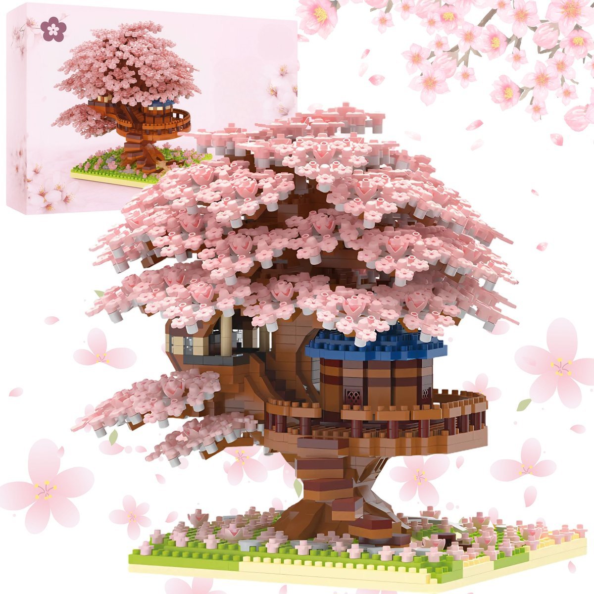 KLOCKI KONSTRUKCYJNE DRZEWKO BONSAI KWIAT WIŚNI DRZEWO PREZENT 2151EL