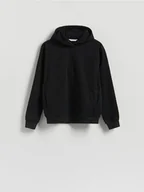 Bluzy męskie - Reserved - Bluza regular z kapturem - czarny - miniaturka - grafika 1