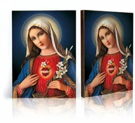 Ikony i obrazy sakralne - Ikona religijna Niepokalane Serce Najświętszej Maryi Panny - miniaturka - grafika 1
