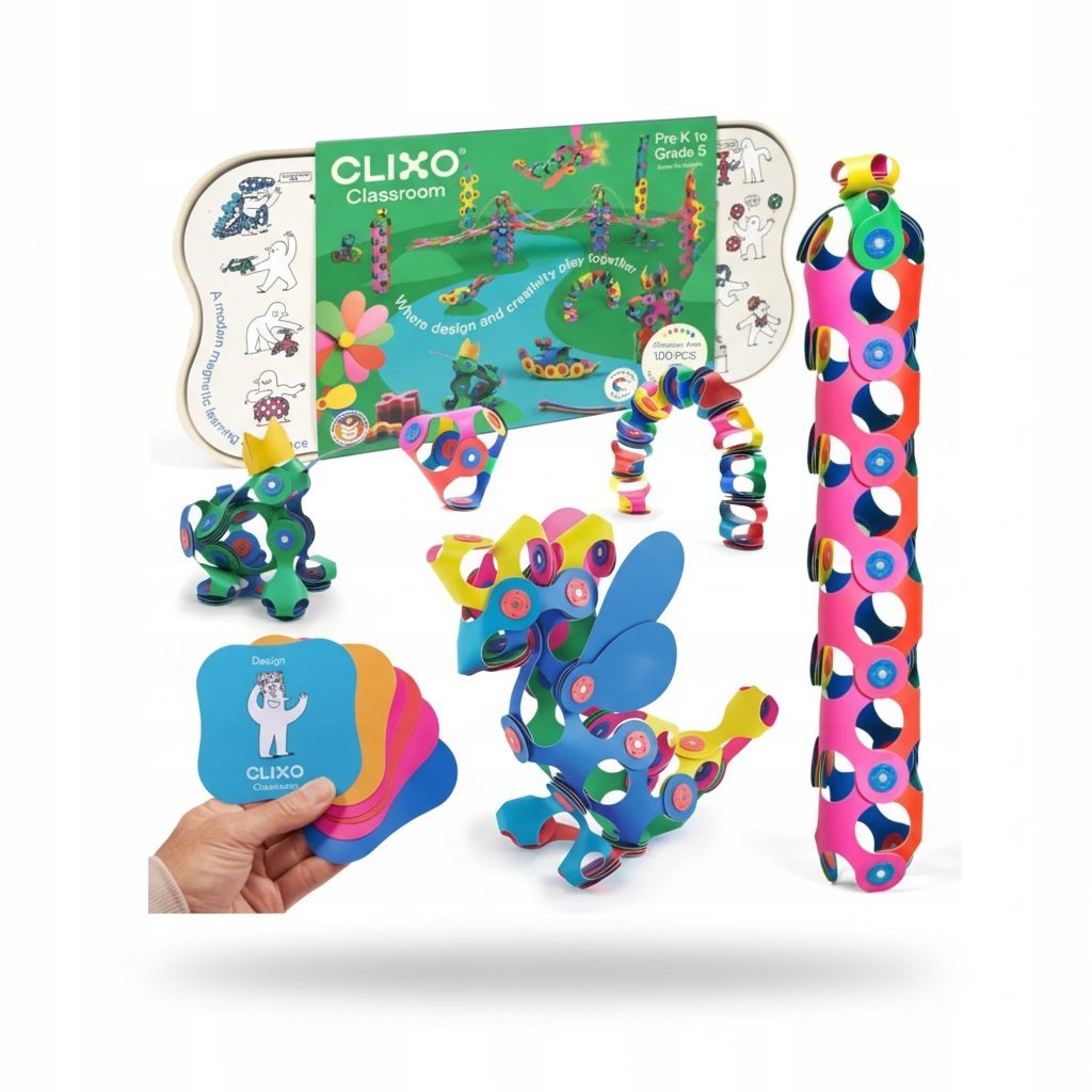 ZESTAW KLOCKÓW MAGNETCZNYCH 100 ELEMENTÓW ZABAWKI PUZZLE KLOCKI MAGNETYCZNE