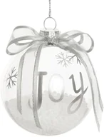 Bombki - Bombki szklane 8 cm srebrny zestaw 4 szt. świąteczny blask - miniaturka - grafika 1