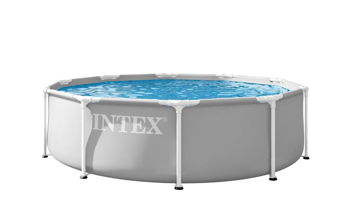 Intex Basen Stelażowy Ogrodowy Okrągły 305X76 Cm Szary  26700Nd