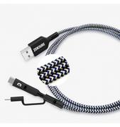 Kable USB - Zendure Kevlarowy przewód Zendure SuperCord 3w1 Lightning, USB-C, Micro USB (1m) - miniaturka - grafika 1
