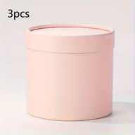 Rękodzieło - TEMU 3 szt. Okrągła Pudełko na Bukiet Kwiatów 4,7 cala – Idealne na Dzień Nauczyciela, Walentynki, Urodziny i Ślub - miniaturka - grafika 1