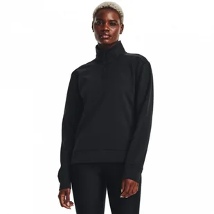 Damska bluza treningowa nierozpinana bez kaptura Under Armour Fleece QZ - czarna - UNDER ARMOUR - Bluzy sportowe damskie - miniaturka - grafika 1