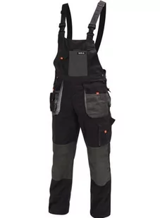 Spodnie robocze ogrodniczki YATO, czarne, rozmiar L/XL - Odzież robocza - miniaturka - grafika 1