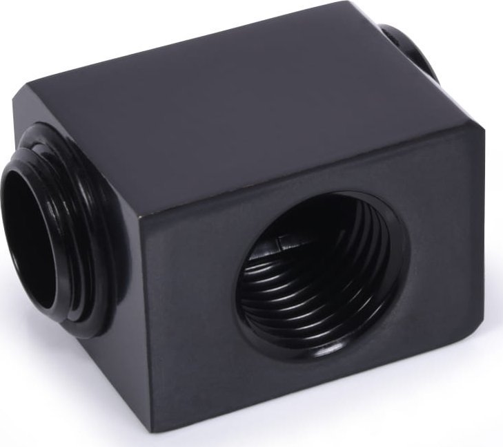 Alphacool Alphacool Low Profile Adapter 90 Grad G1/4 Zoll AG auf G1/4 Zoll IG - drehbar - schwarz