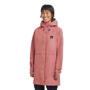 Damski płaszcz przeciwdeszczowy Jack Wolfskin TERRAVIEW 2L COAT W mineral red - S - Płaszcze damskie - miniaturka - grafika 1