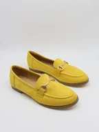 Mokasyny damskie - Bellucci Mokasyny w kolorze żółtym - miniaturka - grafika 1