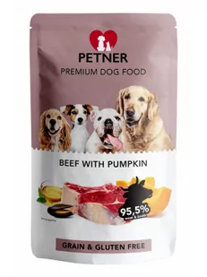 Petner Petner Wołowina z dynią 500g - 500g Wołowina z dynią - Mokra karma dla psów - miniaturka - grafika 1