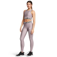 Spodnie sportowe damskie - Damskie legginsy treningowe Under Armour Heatgear Rib Legging - beżowe - UNDER ARMOUR - miniaturka - grafika 1