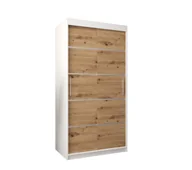 Szafy - Szafa przesuwna Garderoba VERONA 1 100 gł. 62 biały/artisan - miniaturka - grafika 1