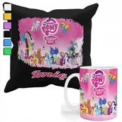 Gadżety dla niej i dla niego - ZESTAW KUBEK + POSZEWKA Z NADRUKIEM-DLA FANA PREZENT MY LITLLE PONY +IMIĘ - miniaturka - grafika 1