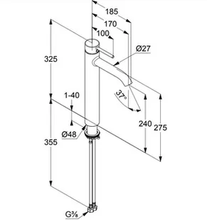 Bateria umywalkowa Kludi Bozz wysoka biała 382865376 - Baterie umywalkowe - miniaturka - grafika 1