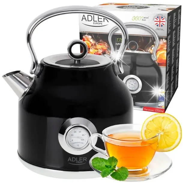 Czajnik Bezprzewodowy Z Termometrem 1,7l 2200w