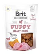 Przysmaki dla psów - Brit Brit Meaty Jerky Snack Krążki z indyka dla szczeniąt - Meaty coins for puppies 80g 111762 - miniaturka - grafika 1