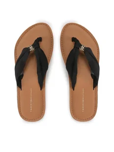 Tommy Hilfiger Japonki Th Elevated Beach Sandal FW0FW06985 Czarny - Klapki i japonki damskie - miniaturka - grafika 1