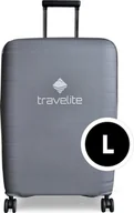 Walizki - Pokrowiec na walizkę Travelite szary- rozmiar L - miniaturka - grafika 1