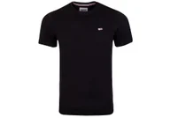 Koszulki męskie - TOMMY HILFIGER KOSZULKA MĘSKA T-SHIRT TJM CLASSIC JERSEY C NECK BLACK DM0DM09598 BDS - Rozmiar: S - miniaturka - grafika 1