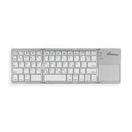 Klawiatury - MediaRange MROS133 klawiatura Bluetooth QWERTZ Niemiecki, Swiss Srebrny - miniaturka - grafika 1