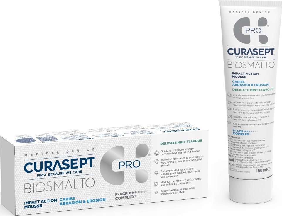 Curasept CURASEPT BIOSMALTO* mus + NAKŁADKI 150ML
