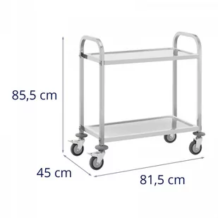Wózek kelnerski - 2 półki - 70 x 40 cm - 64 kg ROYAL CATERING 10012728 RCSW-105 - Wózki na żywność - miniaturka - grafika 4