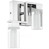 Lampy ścienne - Kinkiet ścienny Orion chromowany przezroczysty 2xG4x10W styl nowoczesny wym: 26 x 23 x 8,5 cm metal IP20 Alfa - miniaturka - grafika 1