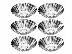 Foremki Metalowe Do Babeczek I Muffinek Stal 6 Szt - Formy do ciast - miniaturka - grafika 1