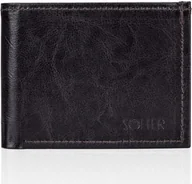 Portfele - Solier Elegancki brązowy skórzany męski portfel SOLIER MAKENZIE - miniaturka - grafika 1