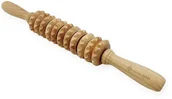 Masażery - Drewniany masażer elastyczny Profilowany wałek do masażu antycellulitowego - miniaturka - grafika 1