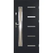 Drzwi zewnętrzne - Drzwi zewnętrzne JUVENTUS stopsol inox antracyt 90 lewe RADEX - miniaturka - grafika 1