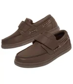 Mokasyny męskie - Skórzane mokasyny z rzepem Mężczyzna Atlas For Men - Kolor : Brązowy - Rozmiar : 39 - miniaturka - grafika 1