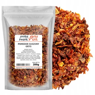 POMIDORY SUSZONE PŁATKI 200g Aromatyczne pomidor grys wysoka jakość Kol-Pol - Przyprawy i zioła sypkie - miniaturka - grafika 1