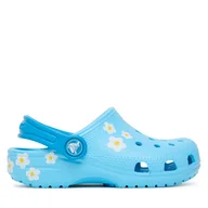 Buty dla dziewczynek - Klapki Crocs Classic Daisy Clog 211257 Niebieski - miniaturka - grafika 1
