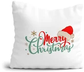 Gadżety dla niej i dla niego - Poduszka na Mikołaja Merry Christmas czapka Mikołaja Prezent na Boże Narodzenie pod Choinkę na Święta - miniaturka - grafika 1