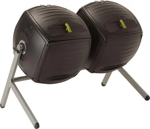 Lifetime Plastikowy kompostownik bębnowy podwójny czarny 380 litrów - Kompostowniki - miniaturka - grafika 1