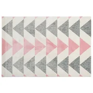 Dywany - Dywan Sanford 160 x 220 cm trójkąty szaro-różowe 924/QH5 P - miniaturka - grafika 1