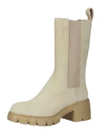 Botki damskie - Steve Madden Skórzane sztyblety w kolorze beżowym - miniaturka - grafika 1