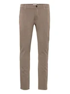 Spodnie męskie - Solid Chinosy 21200141 Beżowy Slim Fit - miniaturka - grafika 1